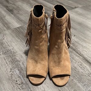 Rebecca Minkoff Camel Suède Fringe Booties
